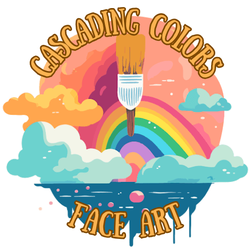 Cascading Colors Face Art